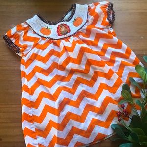 ⭐️  (2 for 10.00 sale ) Emily Rose Smocked Toddler Girls Thanksgiving Top-